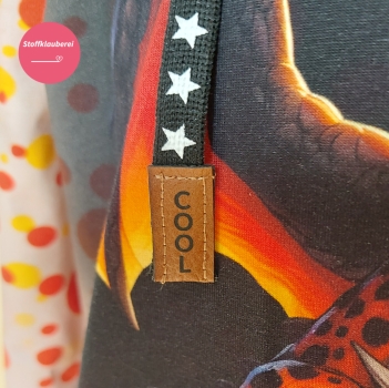 Kunstlederlabel "Kordelenden" 1 Paar