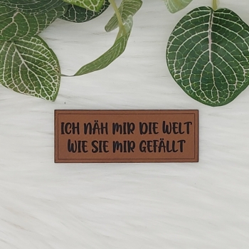 Kunstlederlabel "Sprüche 5"