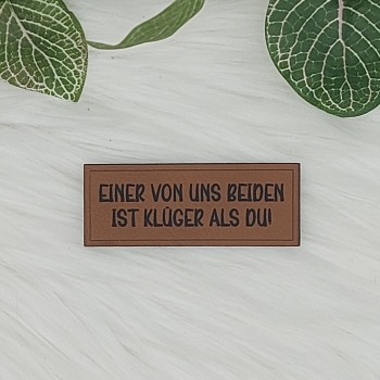 Kunstlederlabel "Sprüche 6"