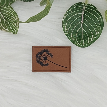 Kunstlederlabel "Blumen"