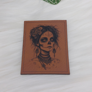 Kunstlederlabel "Día de Muertos"