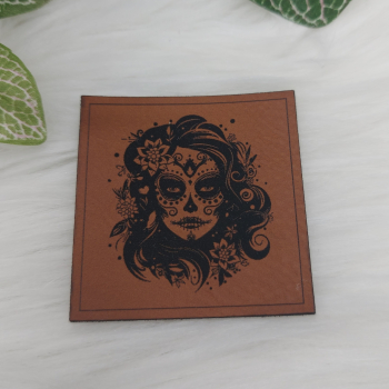 Kunstlederlabel "Día de Muertos"