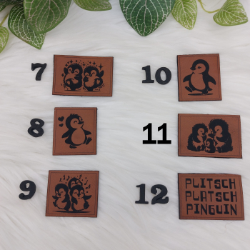 Kunstlederlabel "Pinguin"