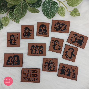 Kunstlederlabel "Pinguin"