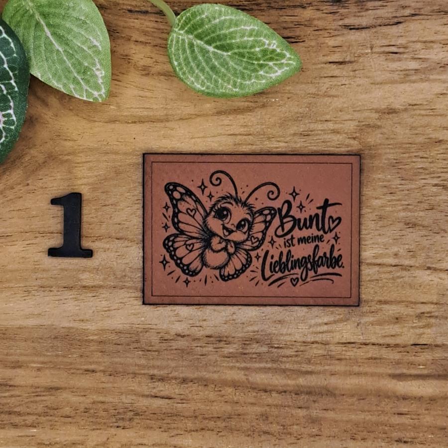Kunstlederlabel "Süße Tiere mit Spruch 2"