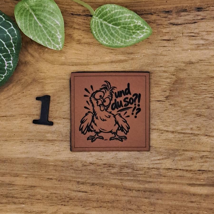 Kunstlederlabel "Lustige Tiere mit Sprüchen 2"