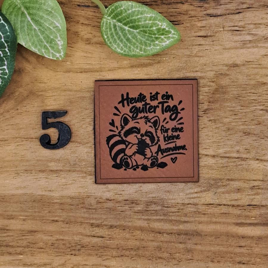 Kunstlederlabel "Süße Tiere mit Spruch 2"