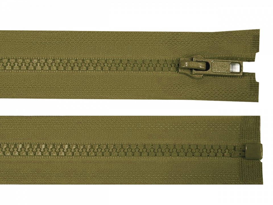 YKK Reißverschluss 2-Wege Teilbar 90 Cm – Olivgrün, Metallzähne, Für Jacken & Taschen