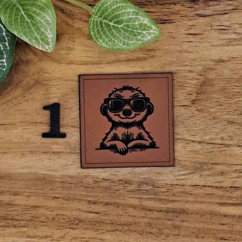 Kunstlederlabel "Erdmännchen"