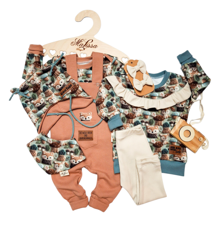 "Fuchs allover" bunt Kuschelsweat