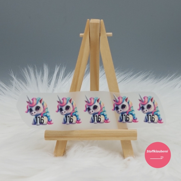 "116" Größenlabel Einhorn