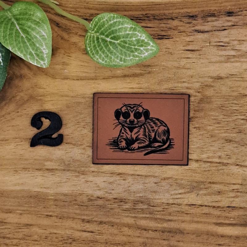 Kunstlederlabel "Erdmännchen"