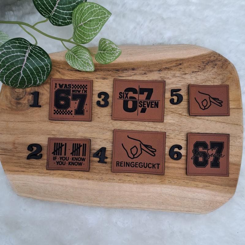 Kunstlederlabel "Meme Jugendwörter"