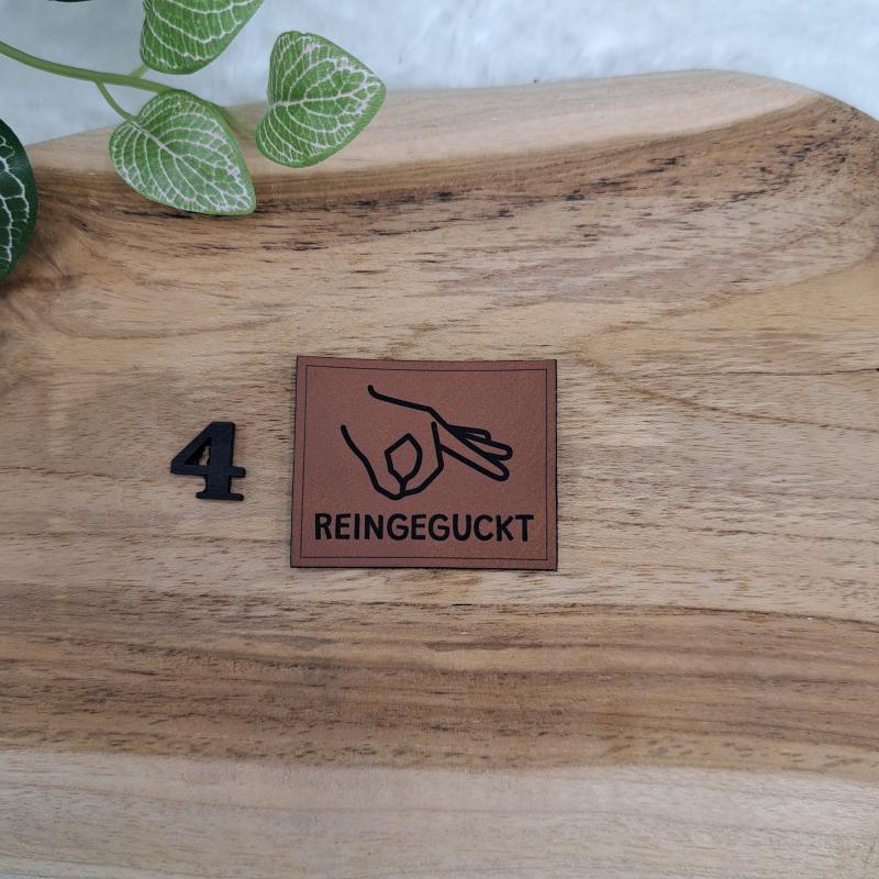 Kunstlederlabel "Meme Jugendwörter"