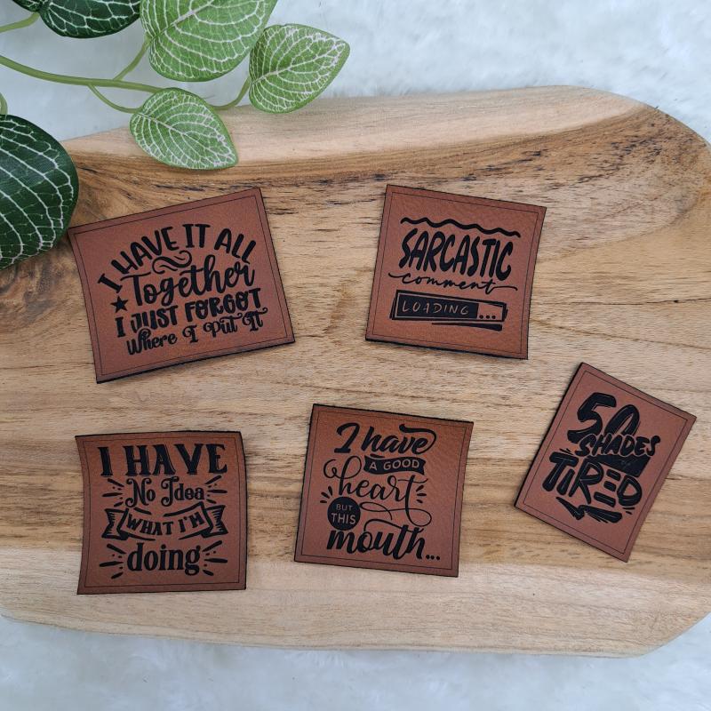 Kunstlederlabel "Englisch und Denglisch 2"