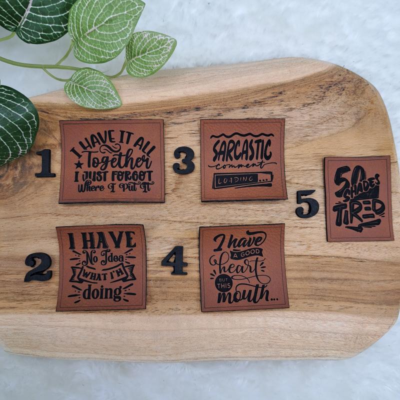 Kunstlederlabel "Englisch und Denglisch 2"