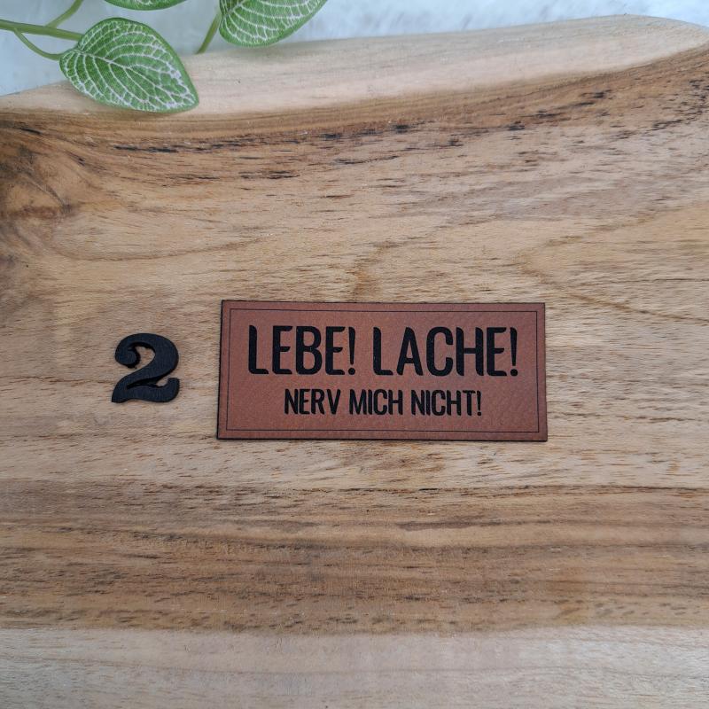 Kunstlederlabel "Sprüche 11"