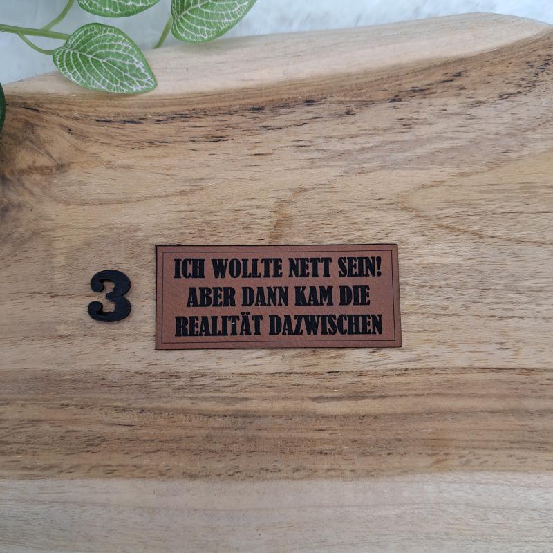 Kunstlederlabel "Sprüche 11"