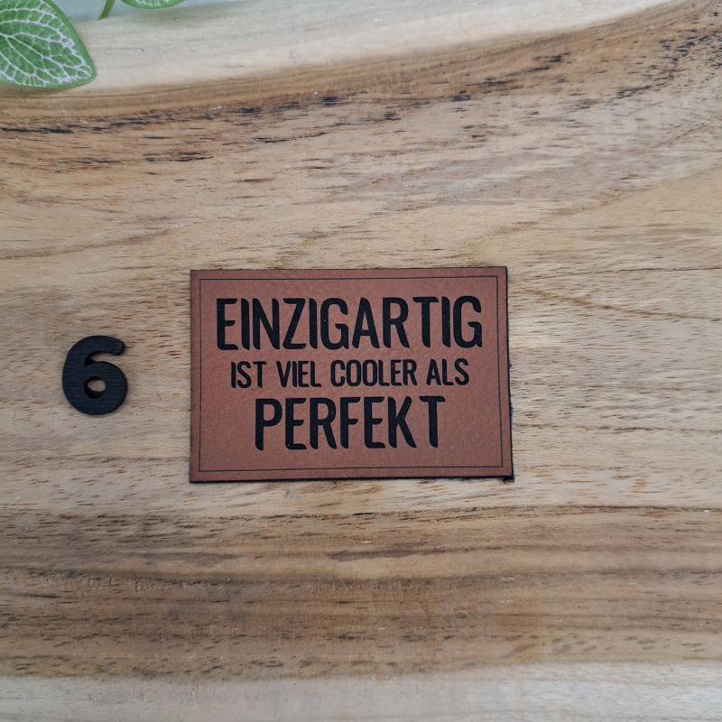 Kunstlederlabel "Sprüche 11"