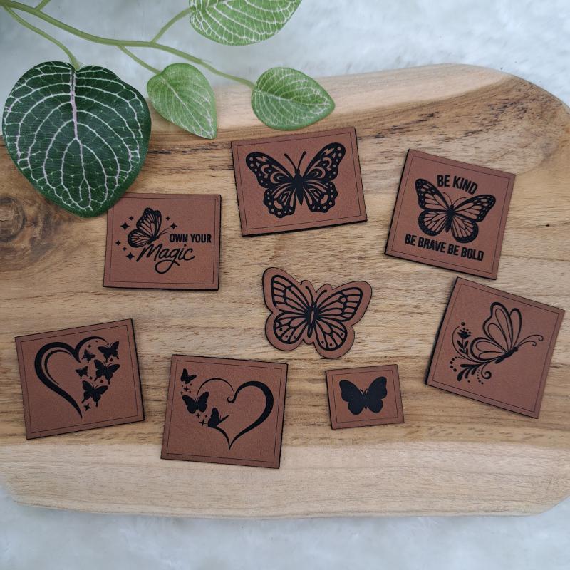 Kunstlederlabel "Schmetterling"