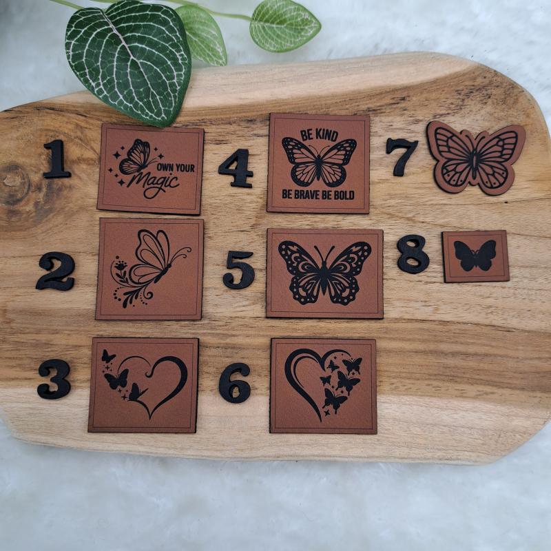 Kunstlederlabel "Schmetterling"