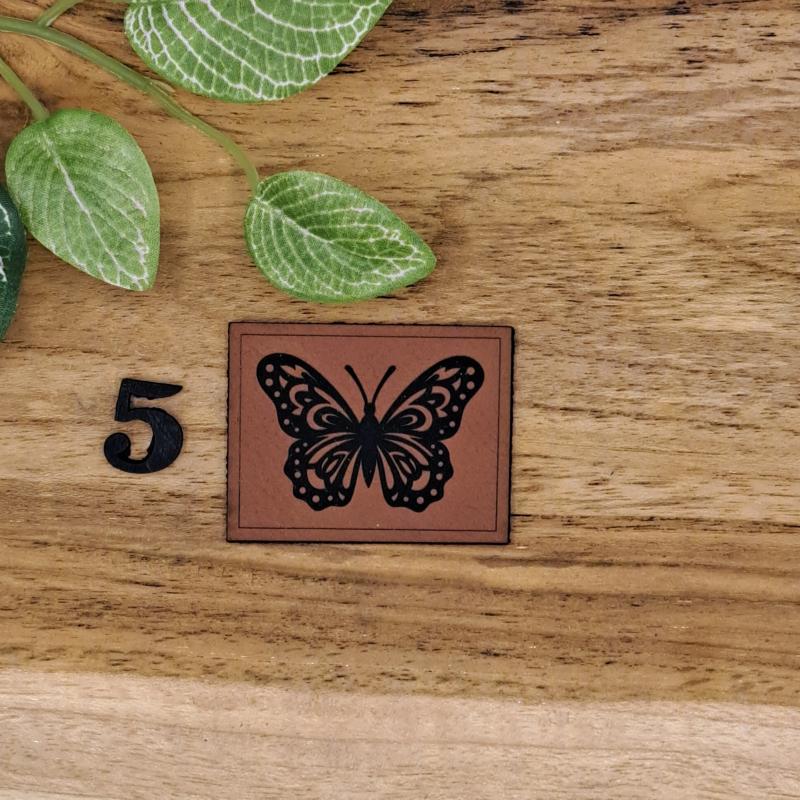 Kunstlederlabel "Schmetterling"