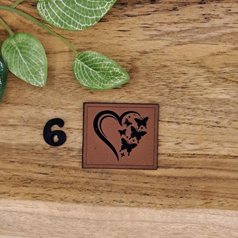 Kunstlederlabel "Schmetterling"