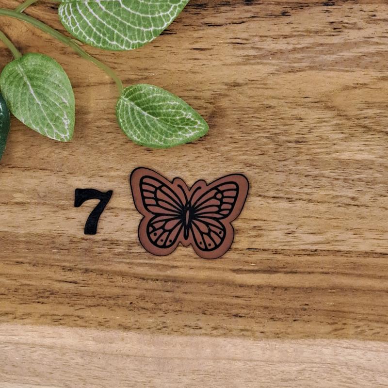 Kunstlederlabel "Schmetterling"