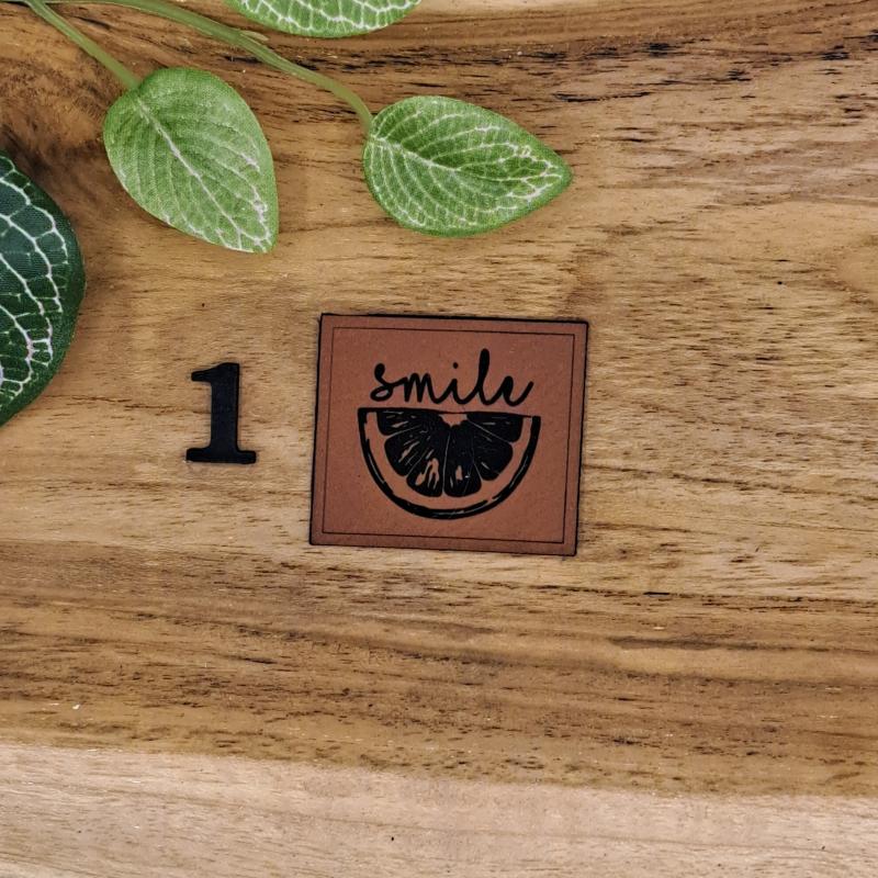Kunstlederlabel "Smile"