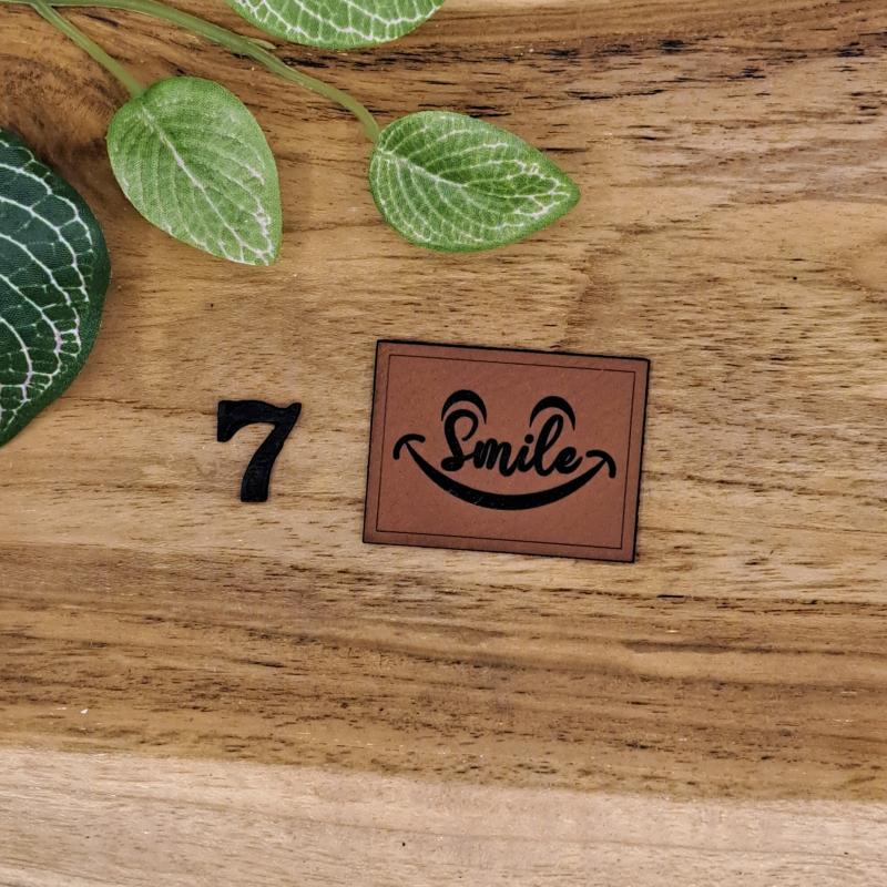 Kunstlederlabel "Smile"