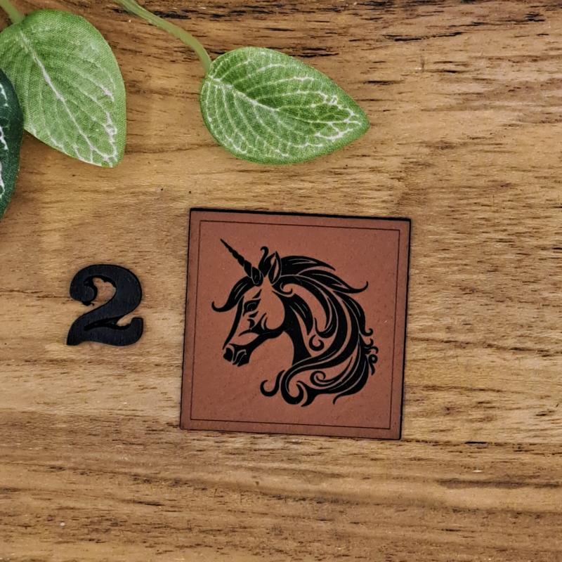 Kunstlederlabel "Einhorn"