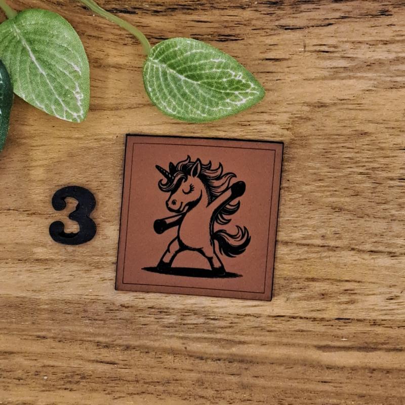 Kunstlederlabel "Einhorn"