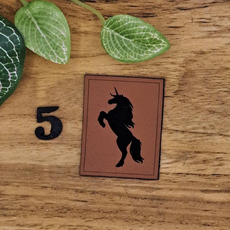 Kunstlederlabel "Einhorn"