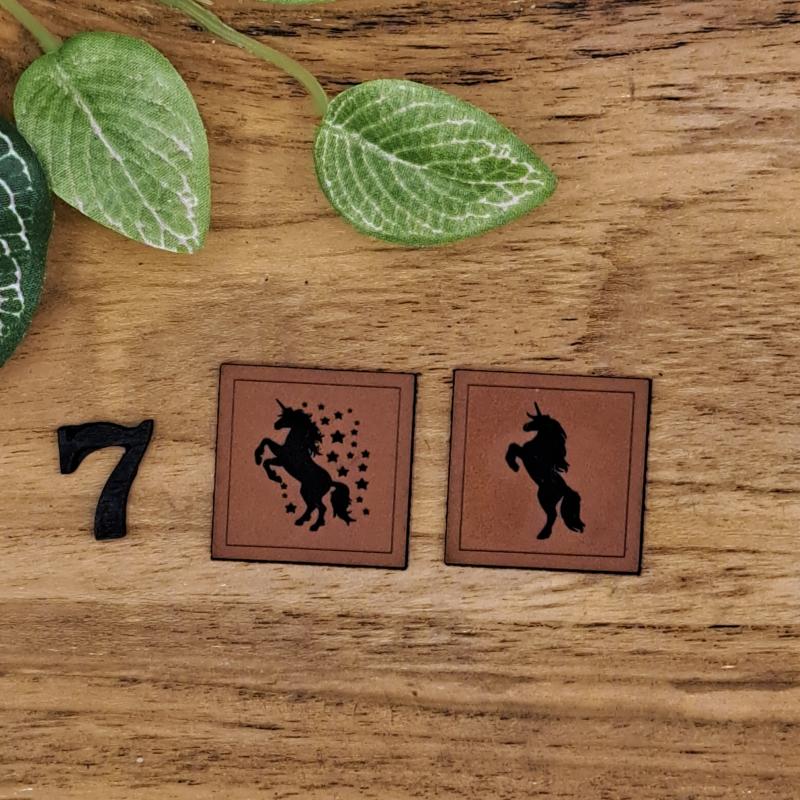 Kunstlederlabel "Einhorn"