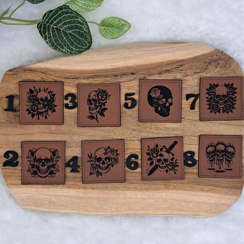 Kunstlederlabel "Skull"