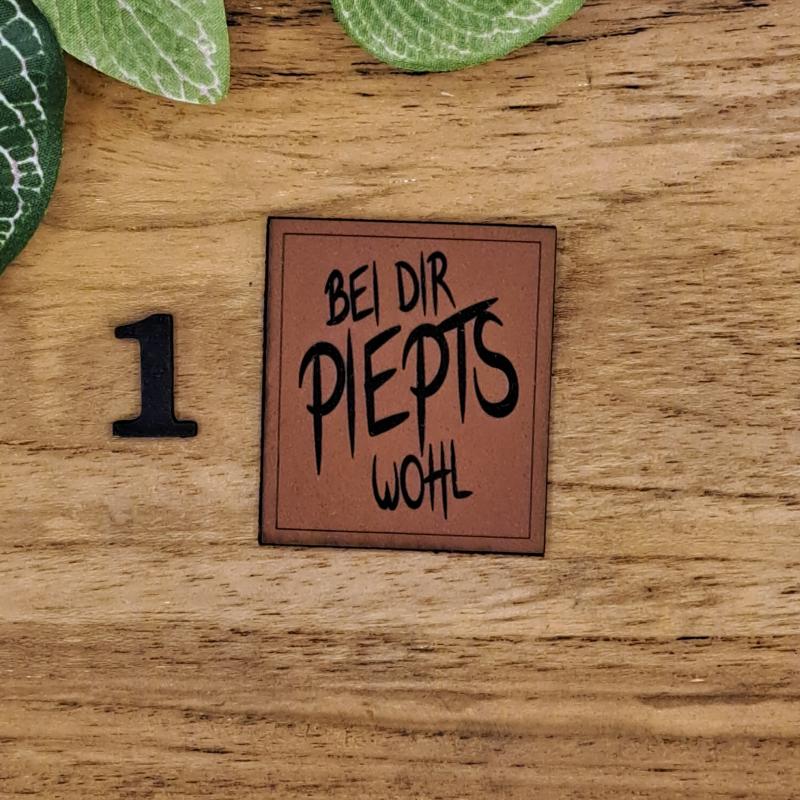 Kunstlederlabel "Sprüche 12"
