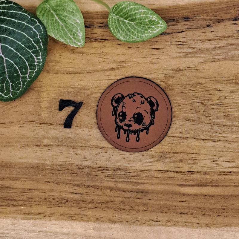 Kunstlederlabel "Smelting Bär" rund