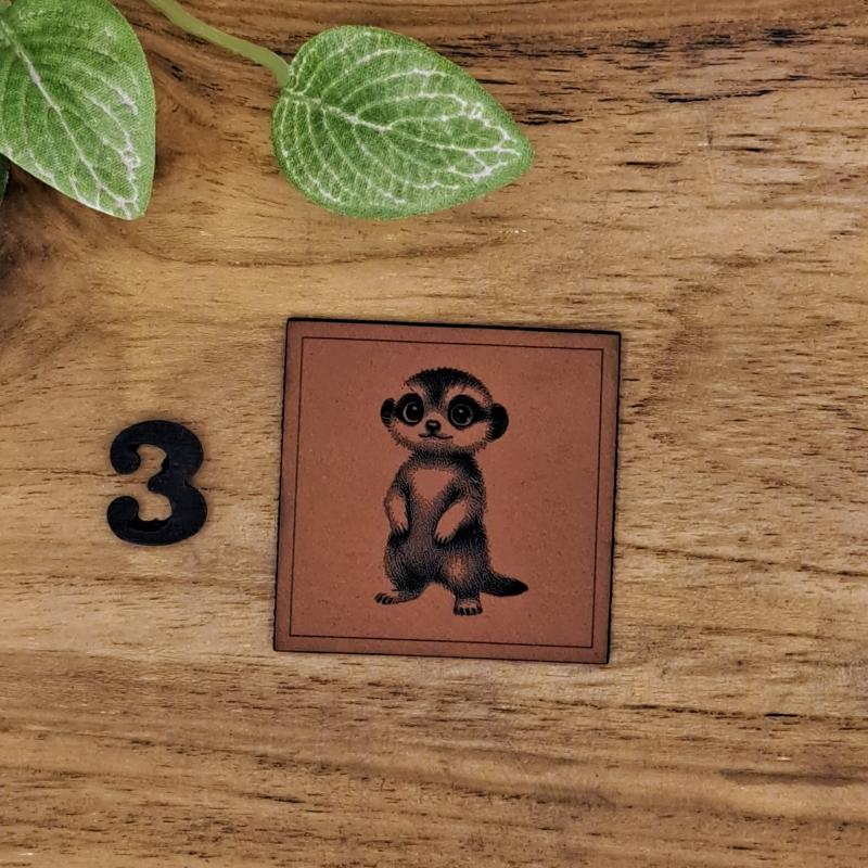 Kunstlederlabel "Erdmännchen"