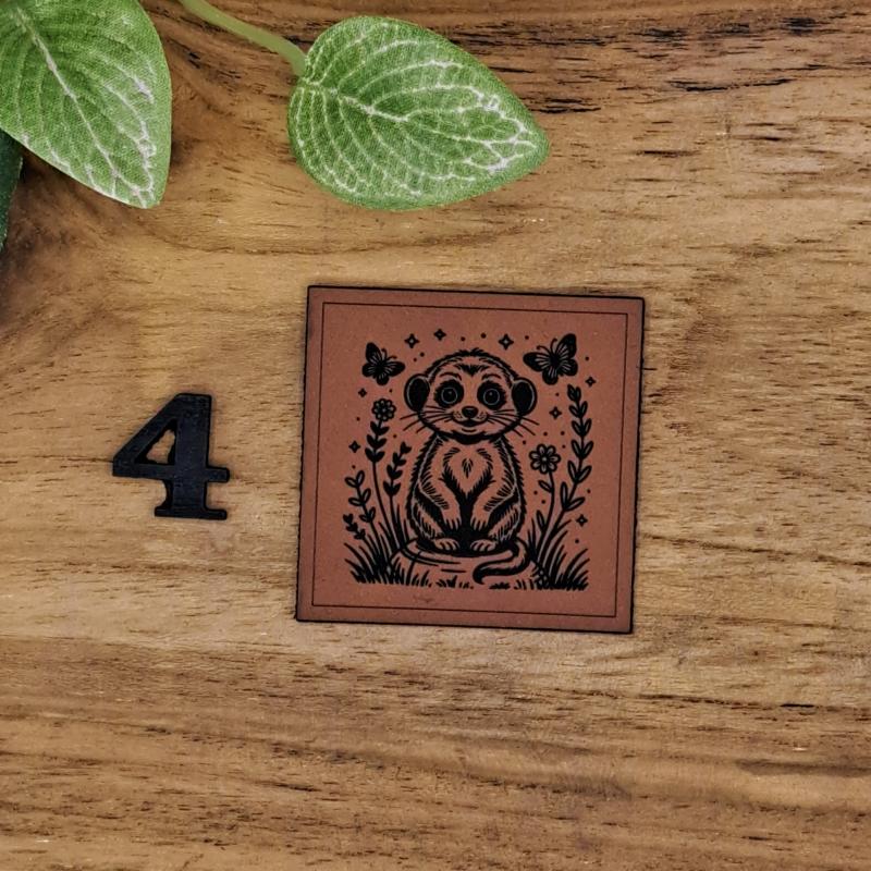 Kunstlederlabel "Erdmännchen"