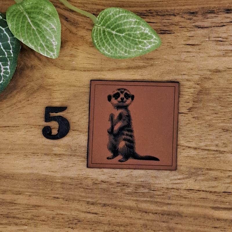 Kunstlederlabel "Erdmännchen"