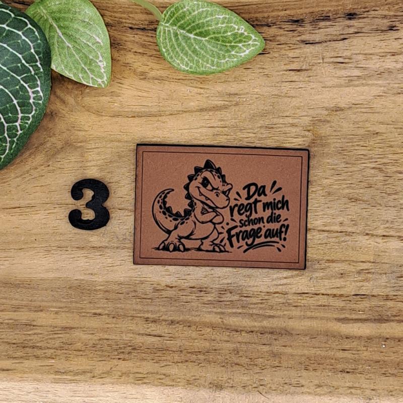 Kunstlederlabel "Lustige Tiere mit Sprüchen" 4