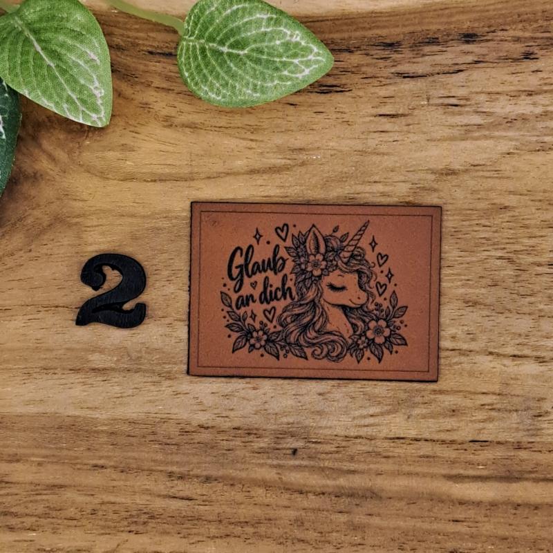 Kunstlederlabel "Süße Tiere mit Spruch"