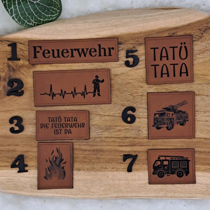 Kunstlederlabel "Feuerwehr"