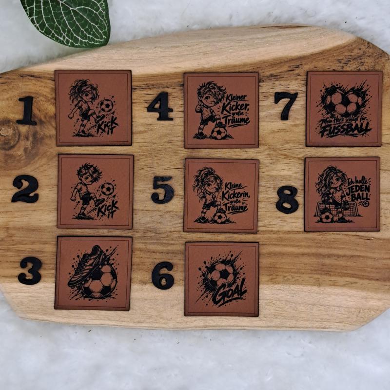 Kunstlederlabel "Fußball 3"