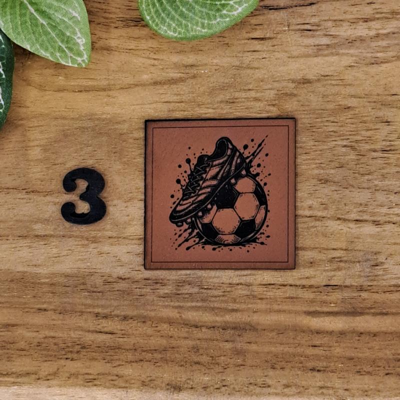 Kunstlederlabel "Fußball 3"