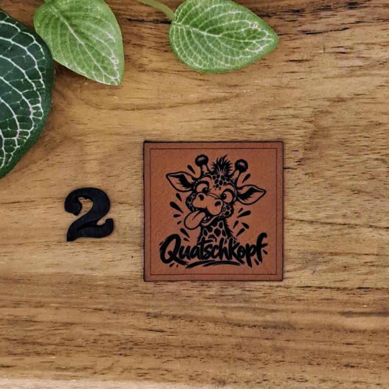 Kunstlederlabel "Quatschkopf"