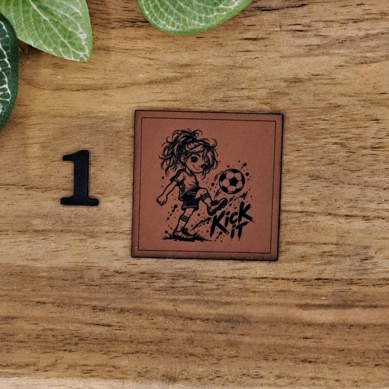 Kunstlederlabel "Fußball 3"