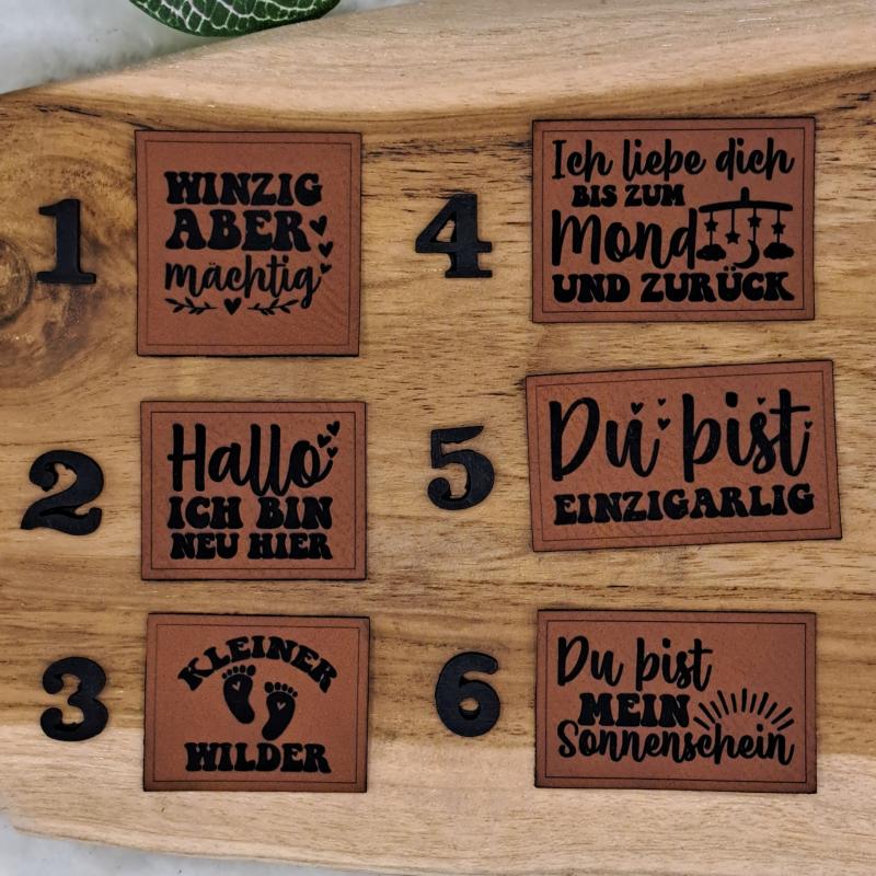 Kunstlederlabel "Kind Baby Liebe"