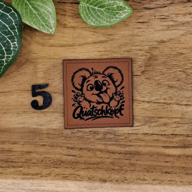 Kunstlederlabel "Quatschkopf"
