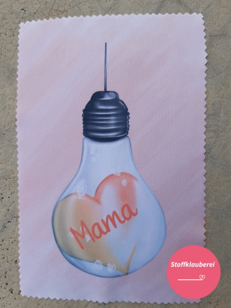 "Mama" Displaytuch, Brillenputztuch ca. 10x15 cm